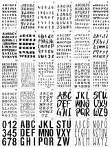30 Pieces Letter Stencils for Painting 4 x 7 Inch Alphabet Reusable Plastic Numbers Font Templates for Journal Notebook, Diary, Scrapbook Decor Supplies Tenare