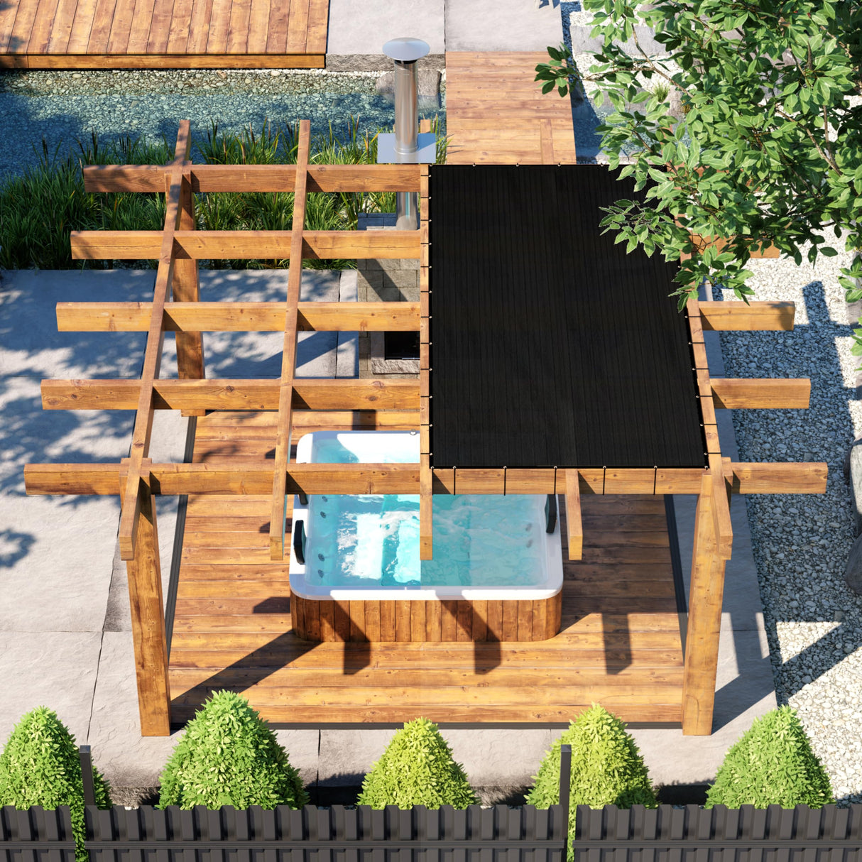 ColourTree 90% Shade Fabric 10FT x 20FT Black Sun Shade Cloth, Privacy Screen with Reinforced Grommets for Outdoor Garden Pergola Patio Porch Carport, Shade for Plant Chicken Coop Kennel Animal Stall ColourTree