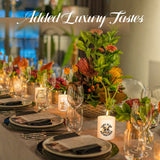 sweet grain 10oz Sublimation Glass Tealight Candle Holder with Bamboo Lids 12 Pcs Sublimation Frosted Glass Jar for Party Decorations, Birthday, Wedding and Dinner Table Decor sweet grain