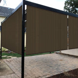 Coarbor Outdoor Roll up Shades Blinds for Porch Patio Shade Exterior Roller Shade Privacy Shade Screen for Deck Pergola Gazebo Brown 8'W x 6'H COARBOR