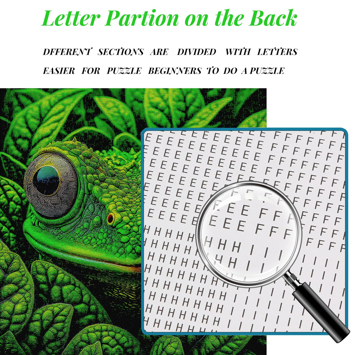 Bgraamiens Puzzle- Impossible Hard Puzzle for Adults 1000 Pieces,Frog Camouflage Wild Animal Puzzle,Impossible Hard Challenging Fun Jigsaw Puzzle for Adults Bgraamiens