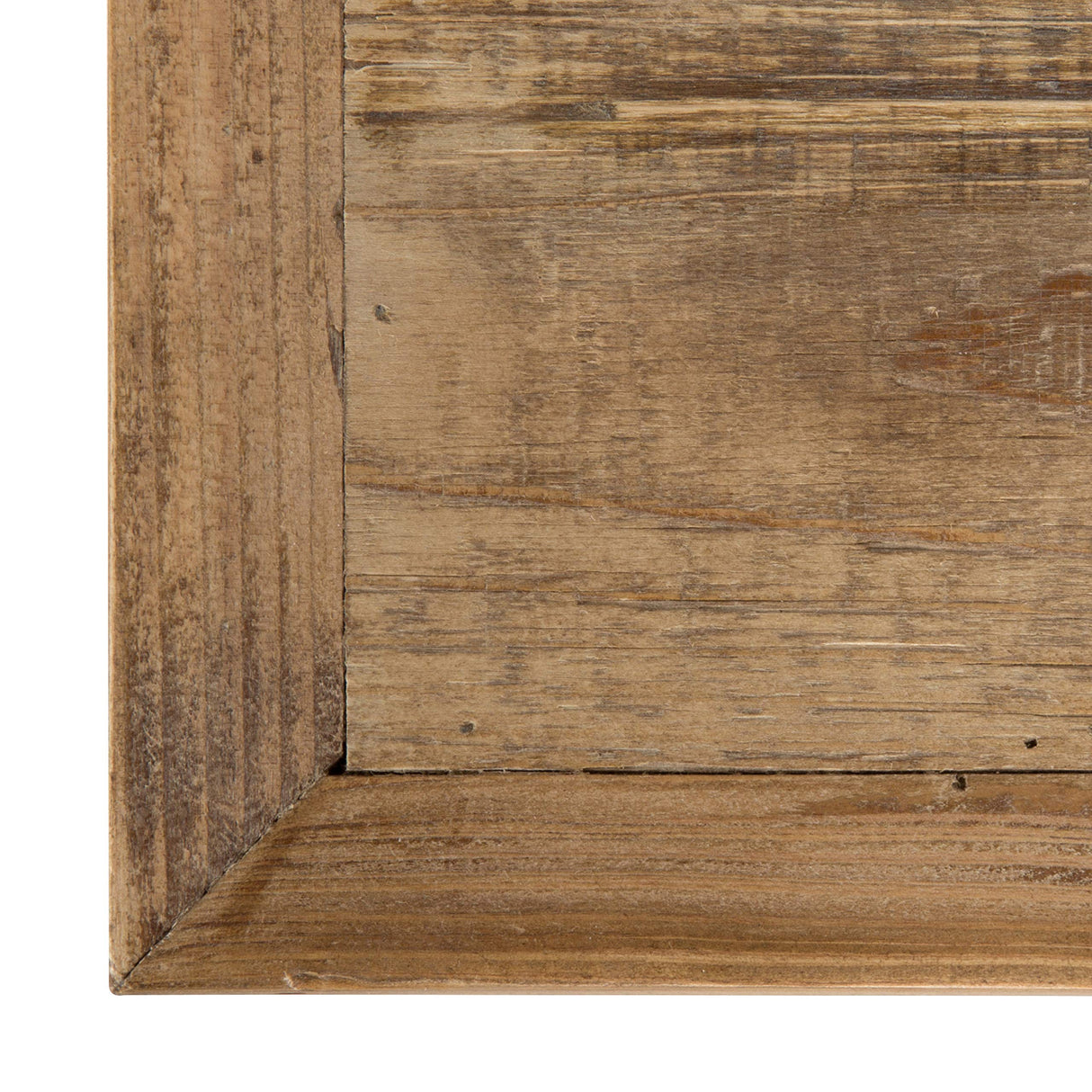 Kate and Laurel Wyldwood Country French Solid Wood Console Table - Rustic/White Legs - Natural Wood Top Kate and Laurel