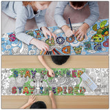Janlaugh 3 Pack Giant Mandala Coloring Posters 9.8 Feet Long Back to School Motivational Jumbo Large Coloring Sheets Pages DIY Drawing Paper Rolls for Summer Classroom Craft Home Team Art Activity Janlaugh