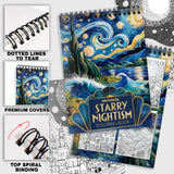 NETHOUSE Starry Nightism Coloring Book for Adults Relaxation & Stress Relief, 30 Coloring Pages of Whimsical Celestial Nights, Dreamy Nightscapes, Celestial Patterns, Cosmic Art NETHOUSE