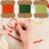 Connimonet Wool Embroidery Thread Kit 20Pcs Wool Blend Thread for Embroidery for Hand Sewing DIY Wool Thread for Embroidery 42S/2 Machine Sewing Thread (Colour B) Connimonet