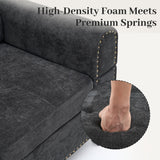 Trygoal L Shaped Couches for Living Room, Sectional Couch Living Room Furniture with Storage Ottoman, Modular Sectional Sofa with Movable Chaise for Apartment Office, Black Grey Trygoal