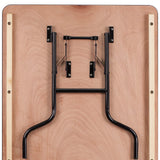 BizChair 6-Foot Rectangular Wood Folding Banquet Table with Clear Coated Finished Top BizChair