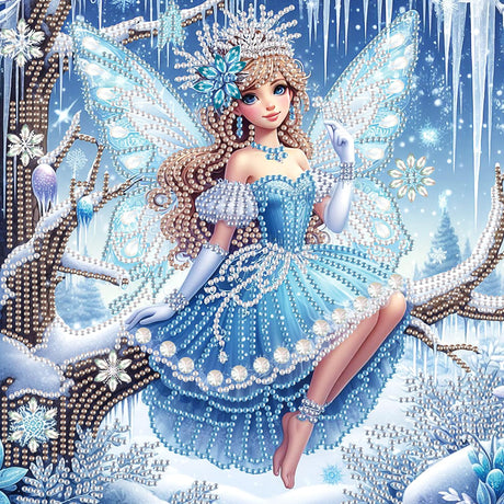 Diamond Art Painting Kits for Adults Butterfly Fairy Princess, 5D Special Shape Diamond Art Kits for Beginners, Crystal Rhinestones Diamond Art Painting for Home Wall Decoration Gift 12×12 inch AiYuanzsh