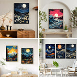 ECBEITF 6 Packs Diamond Painting Abstract Landscapes 11.8x15.7 Inch, DIY 5D Full Round Drill Diamond Art Painting Kits for Adults Beginners Home Wall Decor ECBEITF