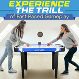 SereneLife 48" Air Hockey Game Table with 2X Stronger Motor, Digital LED Scoreboard, Puck Dispenser & Complete Accessories SereneLife