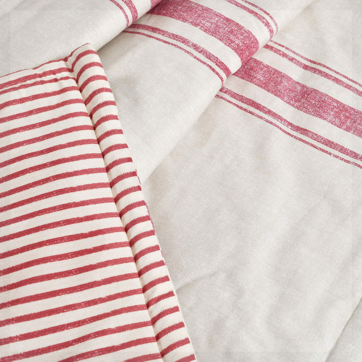 Lush Decor Throw Blanket Farmhouse Stripe, 60" x 50", Red Lush Decor