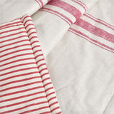 Lush Decor Throw Blanket Farmhouse Stripe, 60" x 50", Red Lush Decor