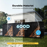 VIVOHOME 3ft Waterproof Log Rack Cover, Heavy Duty 600D Oxford Outdoor Firewood Storage Cover with Product Image 12ft Waterproof Firewood Log Rack Cover, Heavy Duty 600D Oxford Outdoor VIVOHOME