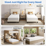 Yaheetech 12 Inch Twin Mattress 3 Foam Layer Cooling Gel Memory Foam Mattresses, Green Tea for Fresher Sleep, Medium Firm, CertiPUR-US Certified, No Fiberglass, Twin Size Mattress in a Box Yaheetech