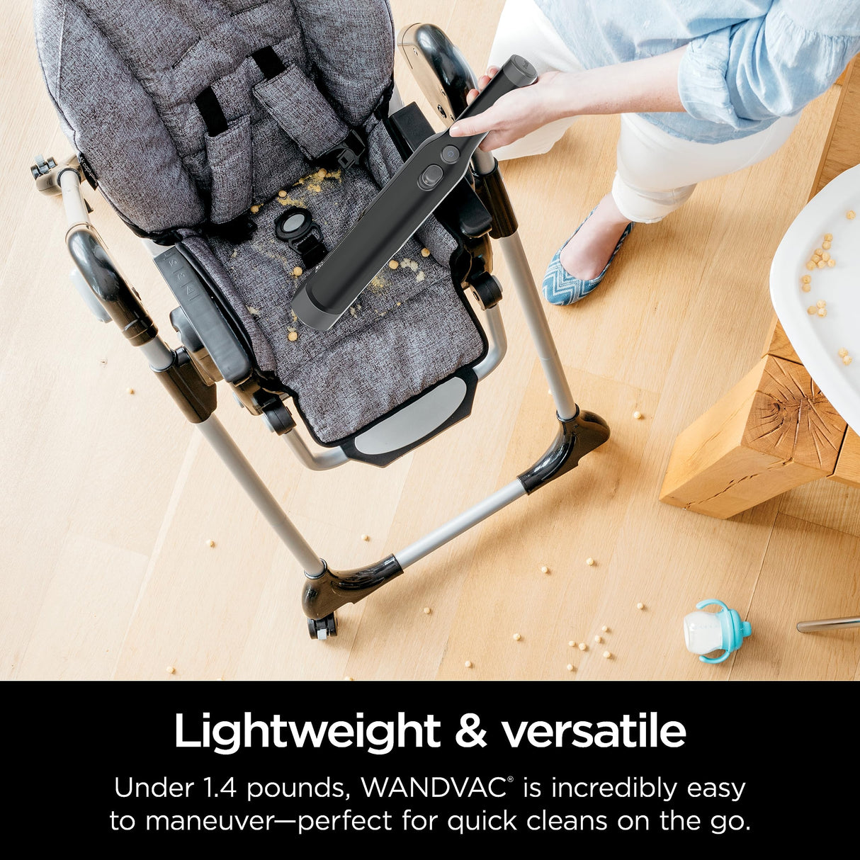 Shark WV201BK WANDVAC Cordless Hand Vac, Lightweight & Portable at 1.4 lbs. with Powerful Suction, Charging Dock, One-Touch Empty for Car & Home,Mattress,Duster Crevice Tool Included,Black(Pack of 1) Shark