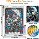 Skull Diamond Painting Kits for Adults- Skull Diamond Art Kits for Adults, Gem Painting Kit for Adult for Gift and Home Wall Decor 12x16 Inch Gemozaic