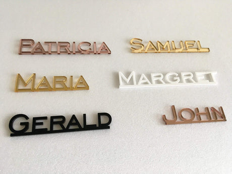 Personalized Wedding Acrylic Place Cards Wooden Laser Cut Names Custom Place Name Settings Guest Names Escort Cards Calligraphy Names Modern New Font Customized Name Plaque Business Card Holders FranJohnsonHouse