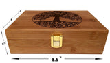 Blake & Lake Tree of Life Keepsake Box - Wooden Keepsake Box with Hinged Lid - Engraved Design - Decorative Wooden Boxes with Lids - Wood Gift Box Blake & Lake