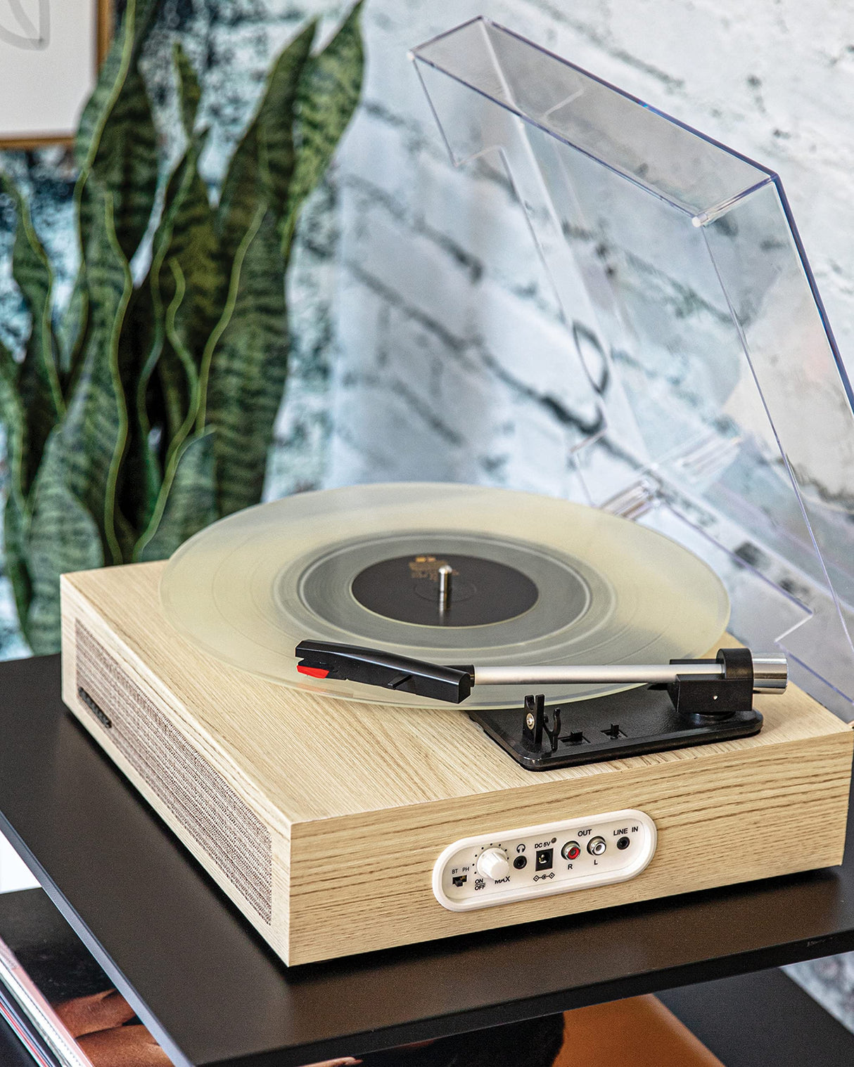 Crosley CR6042A-NA Scout 3-Speed Bluetooth Turntable with Built-in Speakers, Natural Crosley