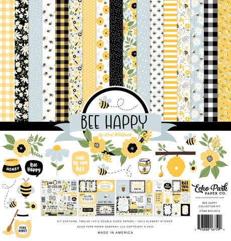Echo Park Collection Kit 12"X12" - Bee Happy Echo Park Paper