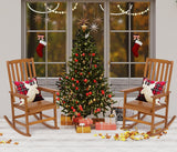 Mederlo Acacia Wood Outdoor Rocking Chiar, Patio Rocker for Front Porch, Deck, Indoor Mederlo