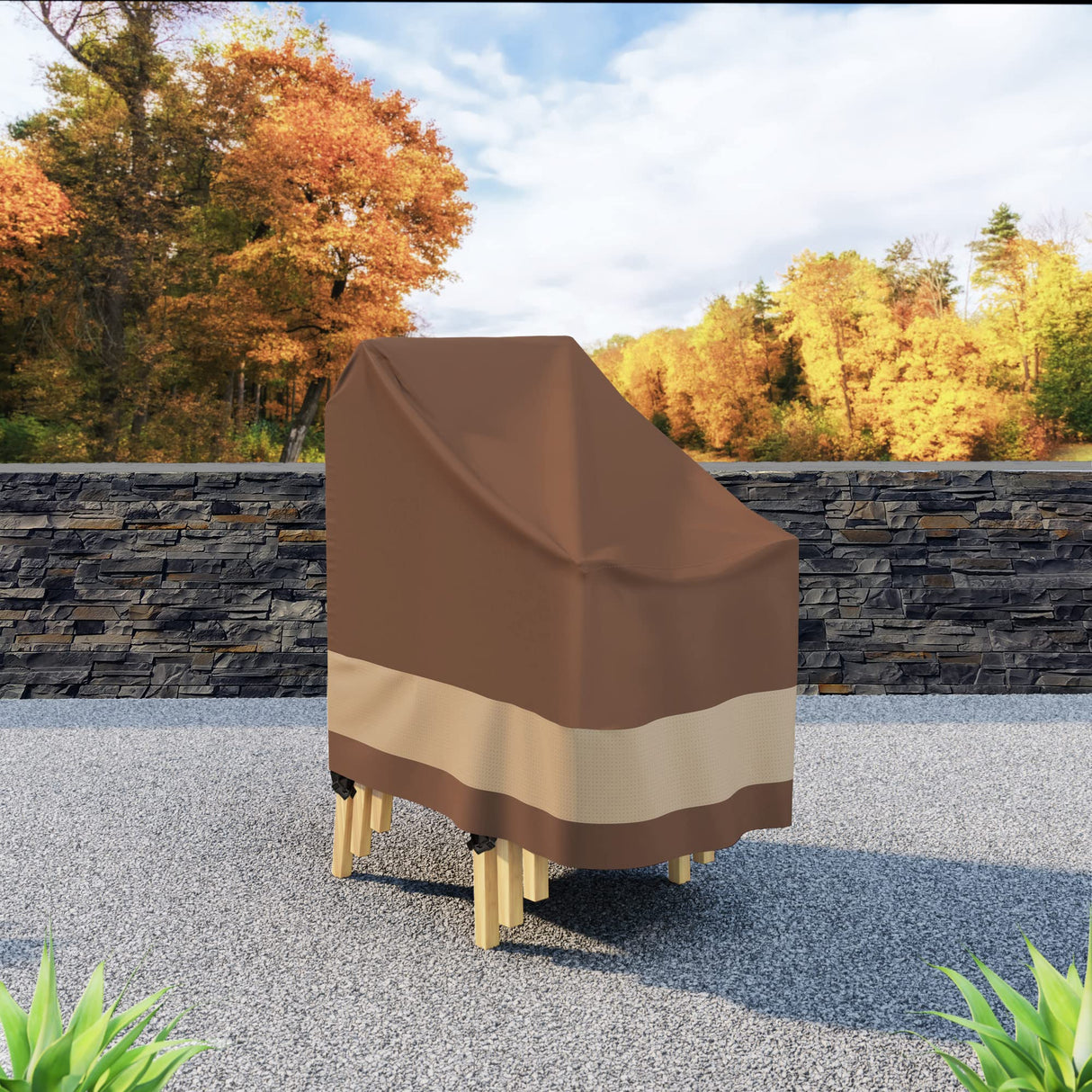 Duck Covers Ultimate Waterproof 28 Inch Stackable Patio Chair Cover, Outdoor Chair Covers Duck Covers