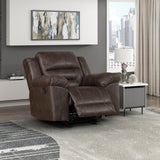 Lexicon Rocker Recliner Chair for Living Room, Wall Hugger Manual Recliner Chairs, Textured Microfiber Upholstered Rocking Reclining Chair, Home Theater Seating, Required Assembly, Dark Brown Lexicon