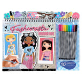Fashion Angels Fashionista Sketch Set, Includes Sketch Pad with Stencils & Stickers, Fashion Design Sketch Book for Girls, Ideal Drawing Kit for Kids Fashion Angels