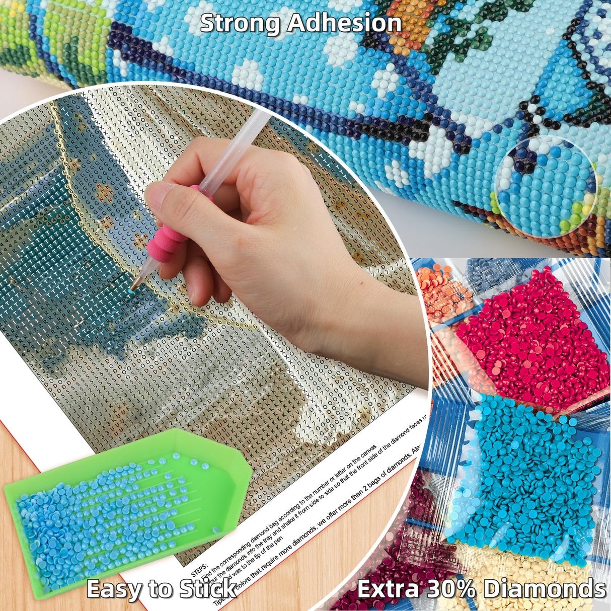 Lxmsja Our Lady of The Starry Sea Diamond Art Kits for Adults, Ocean Diamond Painting Kits for Beginners, 5D DIY Full Drill Gem Art Crafts for Adults, Home Wall Decor 12x16 inch Lxmsja