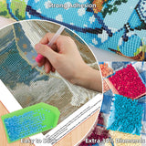 Lxmsja Our Lady of The Starry Sea Diamond Art Kits for Adults, Ocean Diamond Painting Kits for Beginners, 5D DIY Full Drill Gem Art Crafts for Adults, Home Wall Decor 12x16 inch Lxmsja