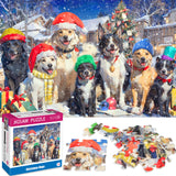100 Piece Puzzles for Kids Ages 4-6 6-8 8-10 Christmas Dogs Christmas Puzzle for 4-8 Year Old Kids Puzzles 4-6 Jigsaw Puzzle for Adults Children Learning Educational Puzzles Toys Gifts for Girls Boys KWYZ