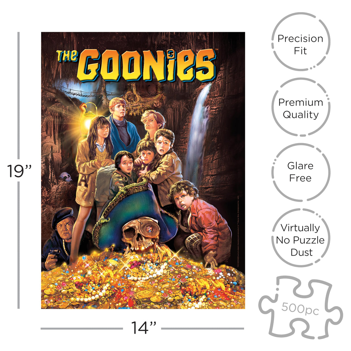 AQUARIUS The Goonies 500pc Puzzle (500 Piece Jigsaw Puzzle) - Glare Free - Precision Fit - Officially Licensed The Goonies Movie Merchandise & Collectibles - 14x19 Inches AQUARIUS