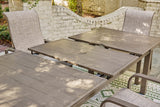 Signature Design by Ashley Beach Front Contemporary Outdoor Dining Extension Table, Light Brown Signature Design by Ashley
