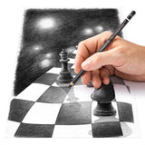 Staedtler Mars Lumograph Black, Carbon Blend Provides Jet Black Lines, Professional Art Pencils, Tin of 6 Assorted Black Sketch Pencils, 100B G6 STAEDTLER