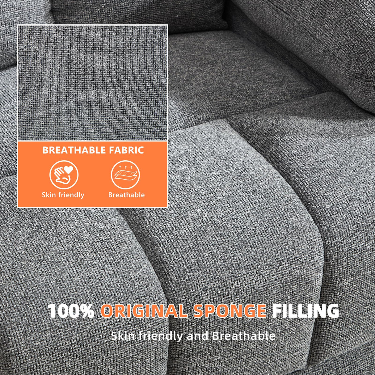 IOMOR Power Recliner Chair with Massage and Heating, 360° Swivel Rocker Glider Chair for Adults, Upholstered Fabric Reclining with Side Pockets and Cup Holder for Living Room, Nursery (1, Gray) IOMOR