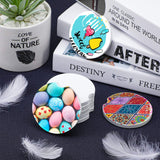 Frienda Ceramic Tile for Crafts Coasters, Glossy Glazed Blanks White Coasters, Painting, Sublimation, Round Ceramic Coasters for DIY Arts Craft Project Coasters Christmas Xmas Gifts(8 Pieces) Frienda