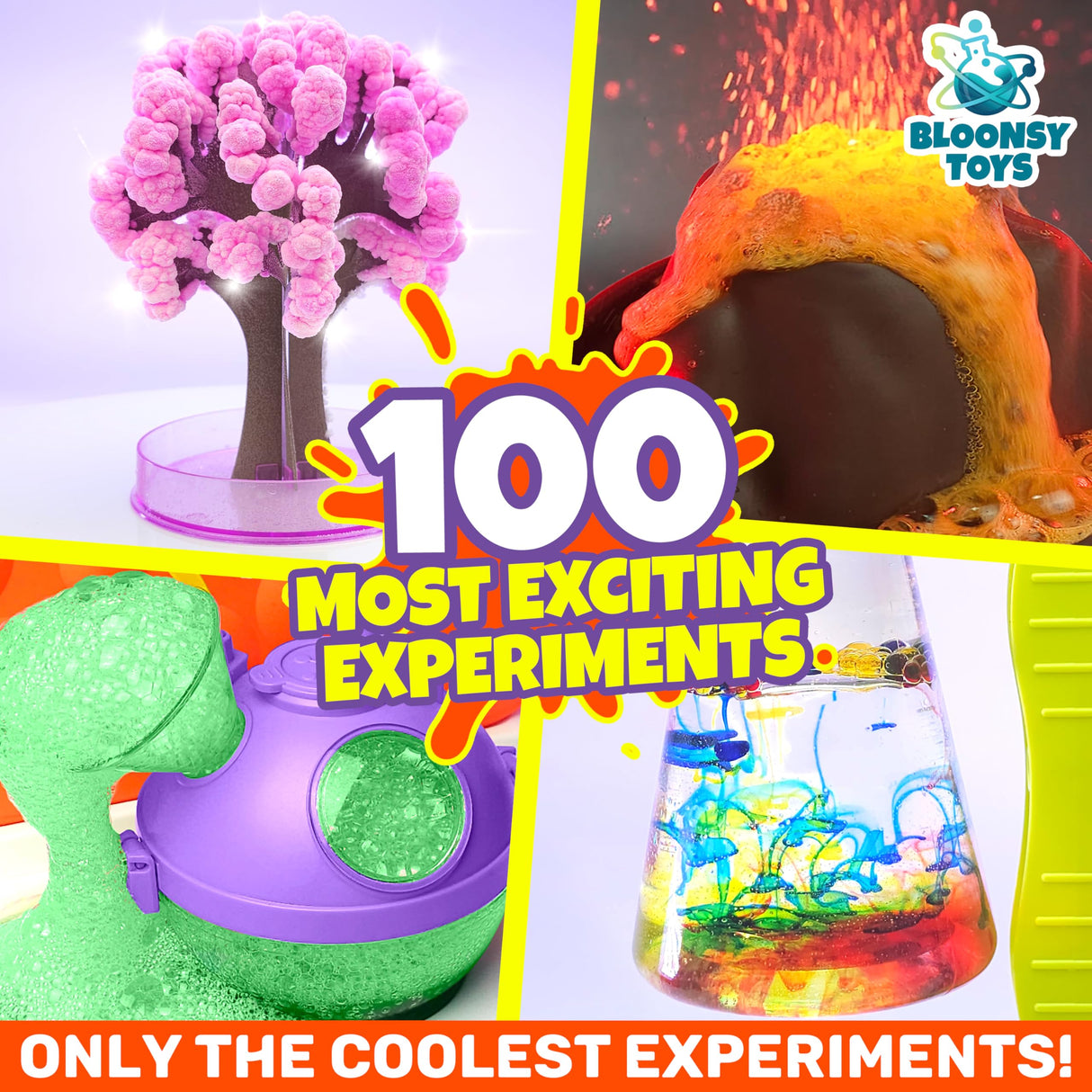 Bloonsy Science Kits for Kids | Ultimate Chemistry Lab Setup with 100 Experiments | Toys Set for Boys and Girls Age 7-8-9-12 BLOONSY