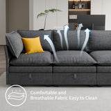 NicoHali Large Sectional Couches for Living Room, Modular Sectional Sofa Couch Set, Convertible U/L Shaped Sofa Couch with Storage, Cloud Sofas for Living Room(Dark Grey) NicoHali