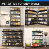 ErgoNova 72" H Metal Garage Shelving Unit, 5-Tier Adjustable Garage Storage Shelves Heavy Duty,3000 LBS Metal Utility Rack Shelf for Industries, Warehouses, Basement,Black (72'H x 36''W x 16.1''D) ErgoNova