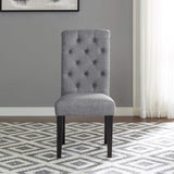 Roundhill Furniture Leviton Wood Dining Set, Table with 6 Chairs, Gray Roundhill Furniture