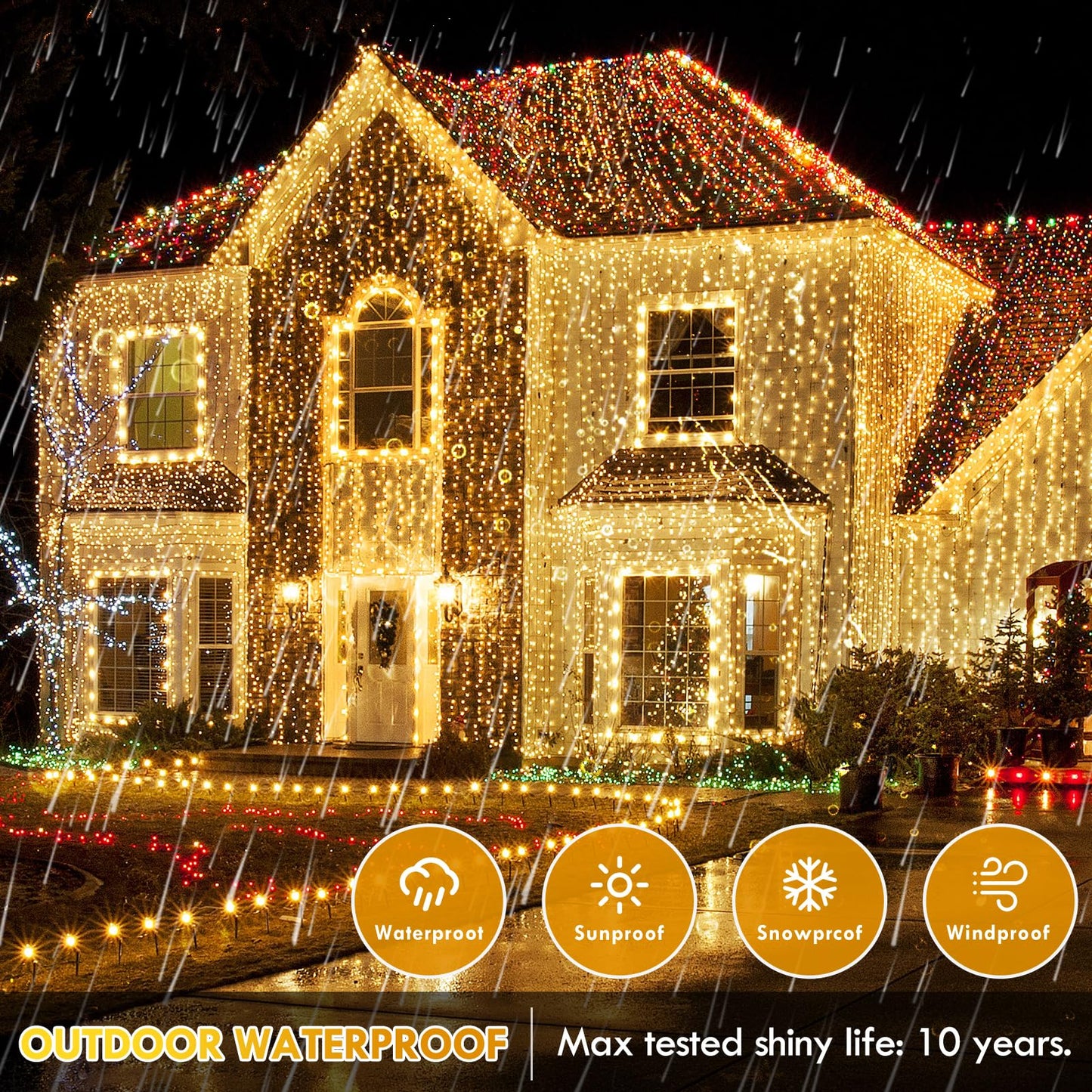 XURISEN 403FT Christmas Lights, 1000 LED Super Long String Lights 8 Modes & Memory Timer Plug in Twinkle Fairy Lights Decor for Home Xmas Party Wedding