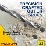 Fisch Brad Point Drill Bits (5mm x 86mm) - Premium Drill Bits for Soft, Hard, Veneered and Laminated Wood, MDF and Acrylic Glass - Beveled Edge for Fast, Easy Cutting - FSF-003960 - Made in Austria Fisch