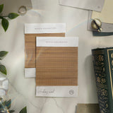 MOOD Custom Bamboo Shades | Woven | Cordless Bamboo Roman Shades for Windows and Doors (Natural Woven) | Woven Hickory Wood (Sheer) | 31" W x 60" H Mood