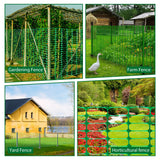 Safety Fence Plastic Mesh Fencing Roll,1 Roll with 25 Steel Stakes, Temporary Reusable Netting for Pool Fence, Garden, Construction ACTREY