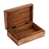 Ajuny Wooden Handcrafted Decorative Jewelry Storage Box Buddha Tree Design White Multipurpose Treasure Chest Organizer Travel Keepsake Trinket Holder Watch Box Gifts 8x5 Inch Ajuny