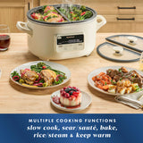 Crock-Pot MultiMeal Multicooker and Programmable Slow Cooker with Bake Function, Oat Milk Crock-Pot