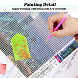 YALKIN 5D Large Diamond Painting Kits for Adults (35.43x11.8inch), Full Round Drill Brook Bridge Pictures Arts Paint by Diamonds Kits Diamond Art Kits for Home Wall Decor Relax Gift YALKIN