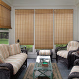CHICOLOGY Bamboo Roman Shades - Designer Eco-Friendly Light Filtering Window Blinds, Ideal for Home & Patio, Premium Quality, 33" W x 64" H, Butternut CHICOLOGY