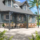 AirWire 10x16 FT Gazebo Pergola Awnings for Patio with Hardtop Gazebos on Clearance Patio Covers for Shade and Rain, Lean to Gazebo Sunroom Patio Canopy Outdoor Pergolas for Patios,Decks,Backyard AirWire