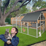 Large Catio Outdoor Cat Enclosure Walk in Cat Cage Cat Playpen Patio with Weatherproof Roof Cover, Multiple Platforms, 2 Bouncy Bridges and 2 Resting Houses White CuisinSmart